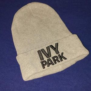 Grey & Black Ivy Park Beanie Cap In Like New Condition